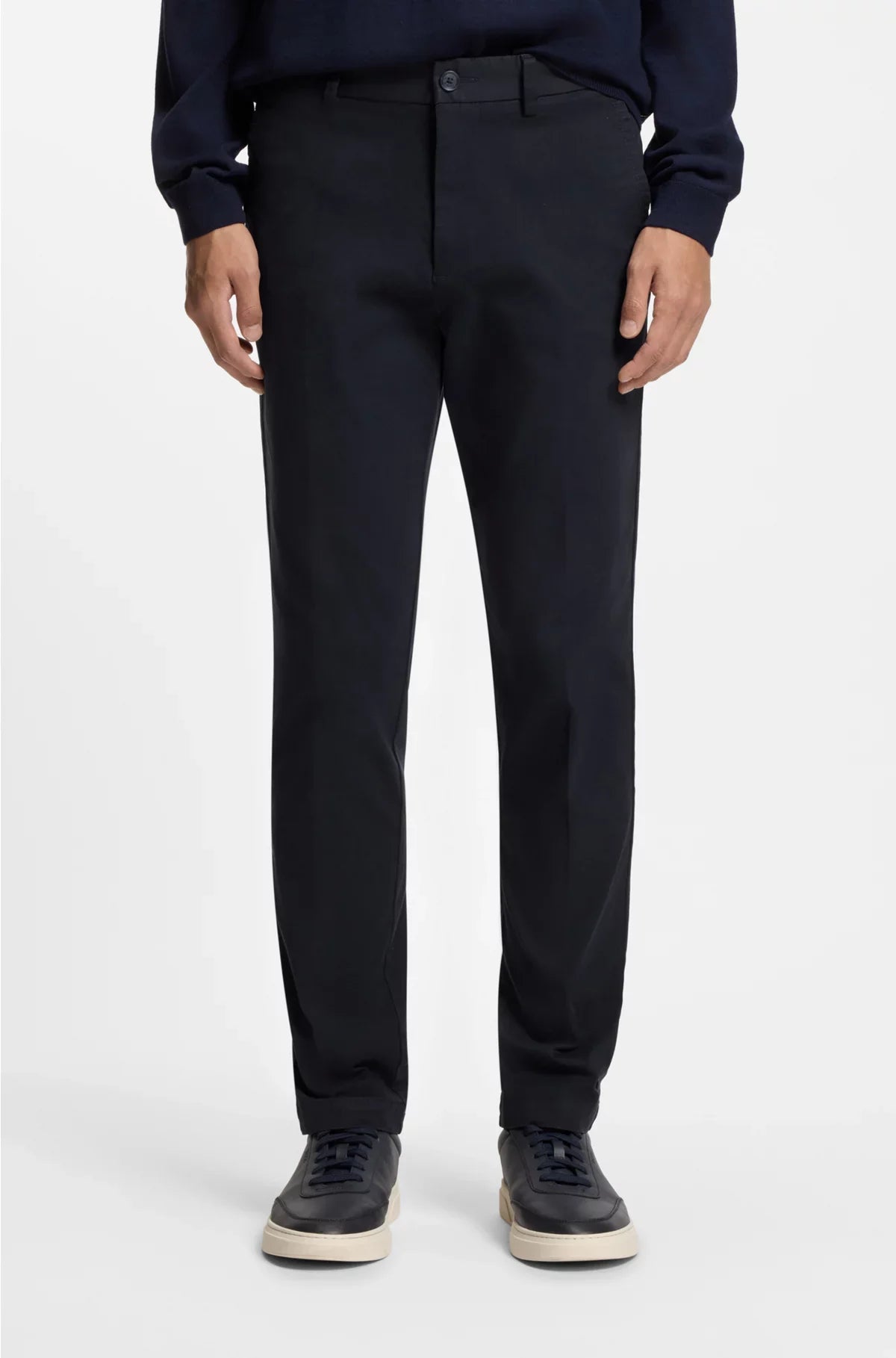 SLIM-FIT TROUSERS IN STRETCH-COTTON TWILL