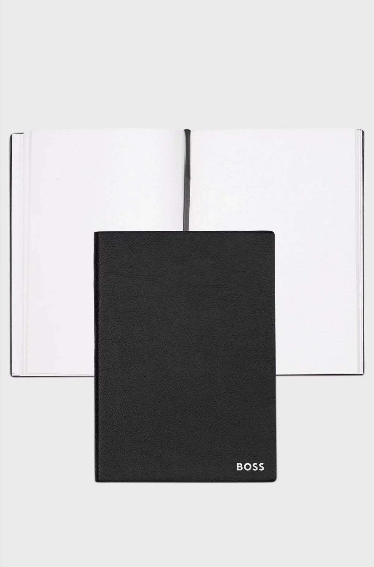 A5 NOTEPAD IN BLACK FAUX LEATHER