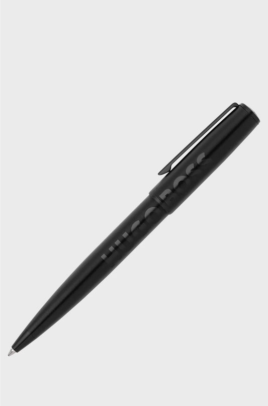 BLACK BALLPOINT PEN WITH TONAL LOGO