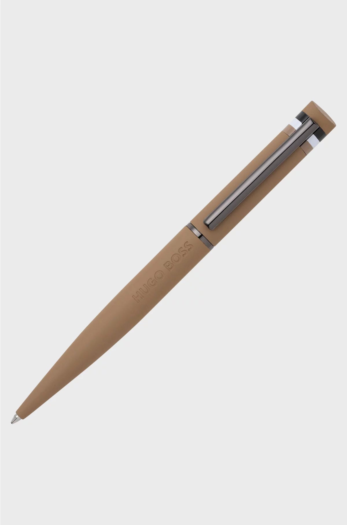 PENNA A SFERA CAMEL CON DETTAGLIO A RIGHE SIGILLO