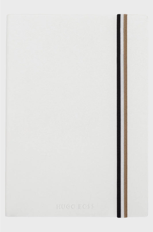A5 NOTEBOOK IN WHITE FAUX LEATHER