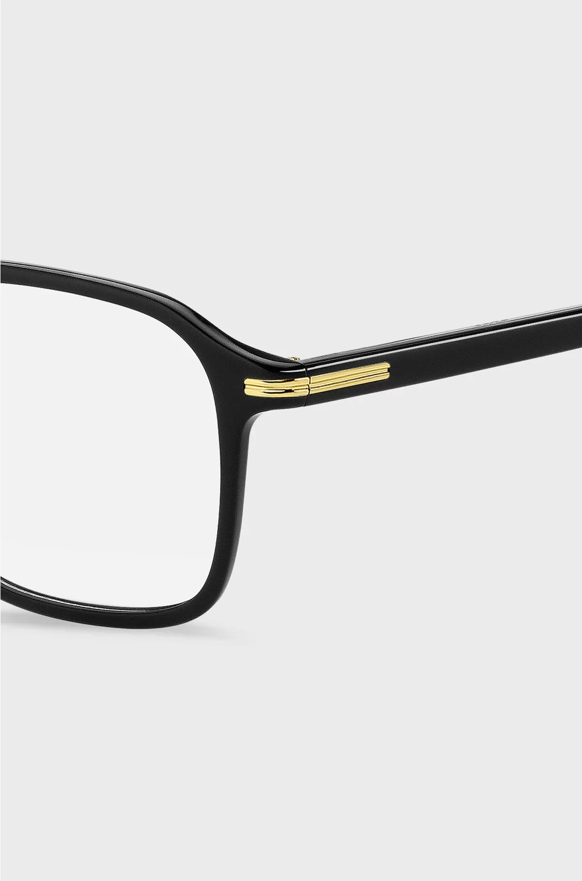 BLACK-ACETATE OPTICAL FRAMES WITH GOLD-TONE DETAILS