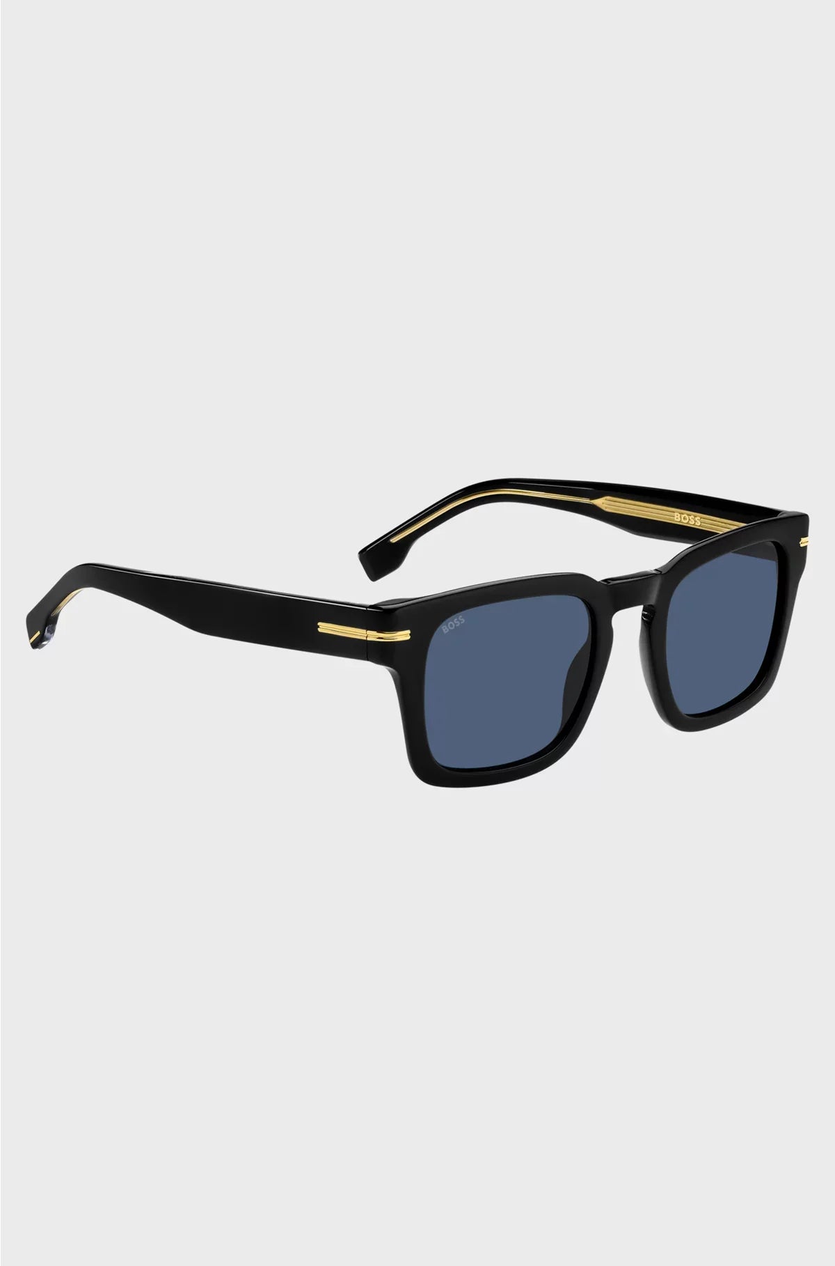 BLACK-ACETATE SUNGLASSES WITH GOLD-TONE HARDWARE