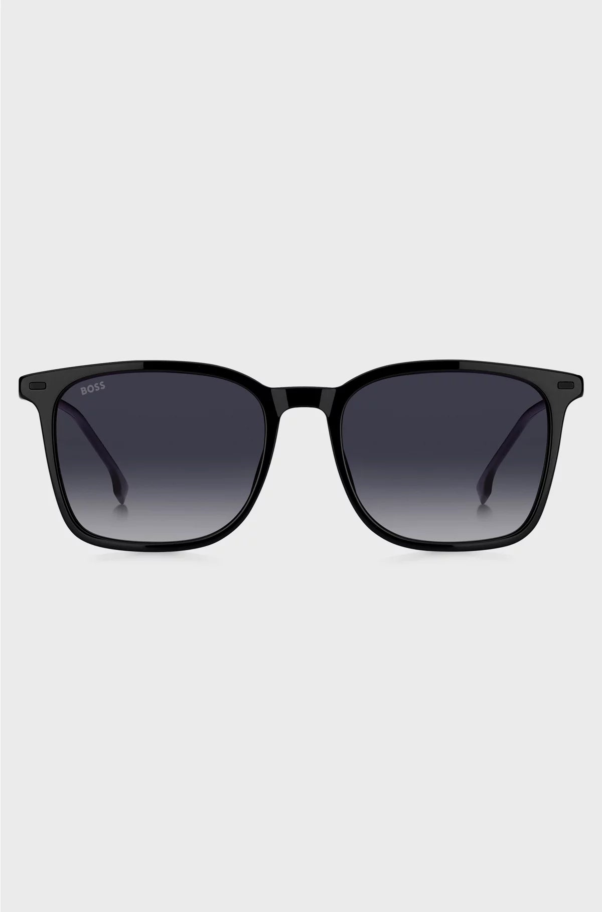 BLACK-ACETATE SUNGLASSES WITH STEEL TEMPLES