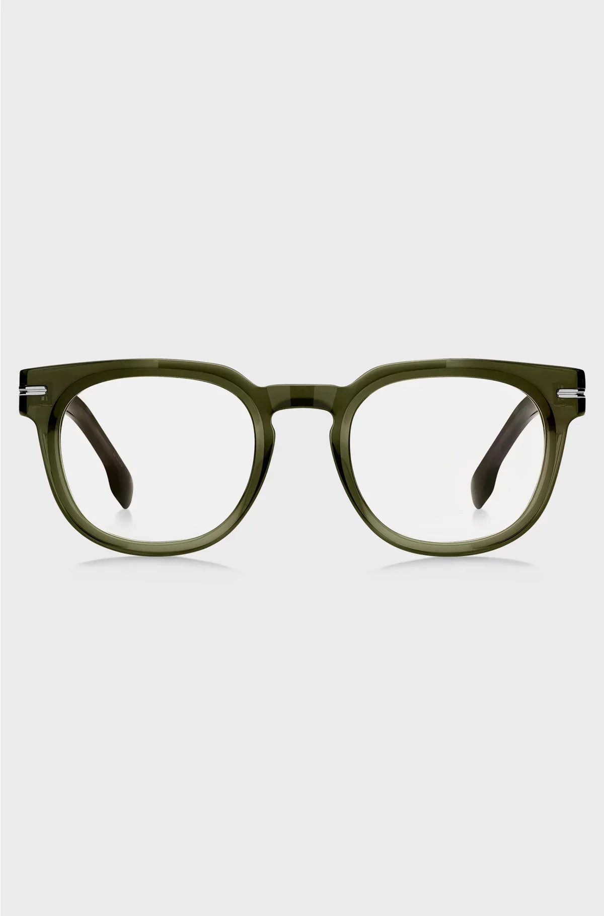 GREEN-ACETATE OPTICAL FRAMES WITH SILVER-TONE HINGES