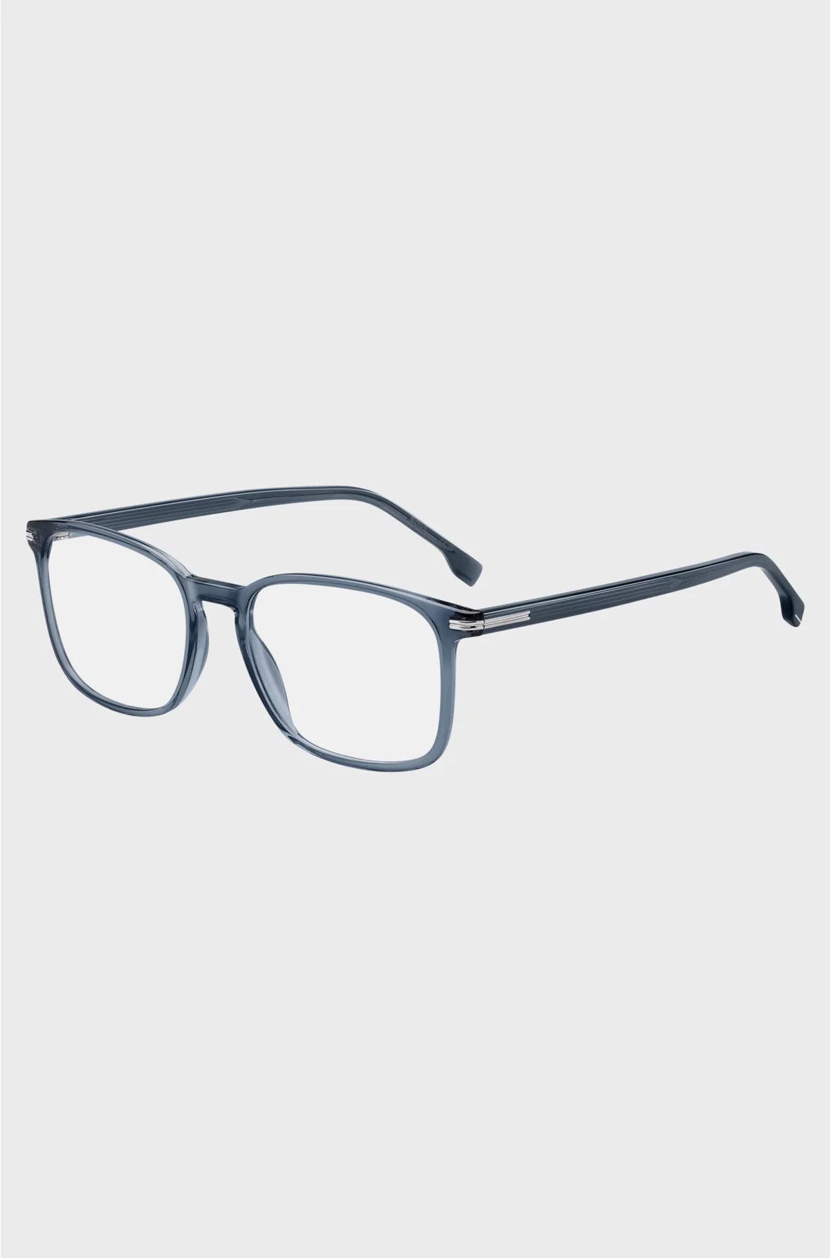 BLUE-ACETATE OPTICAL FRAMES WITH SILVER-TONE HINGES