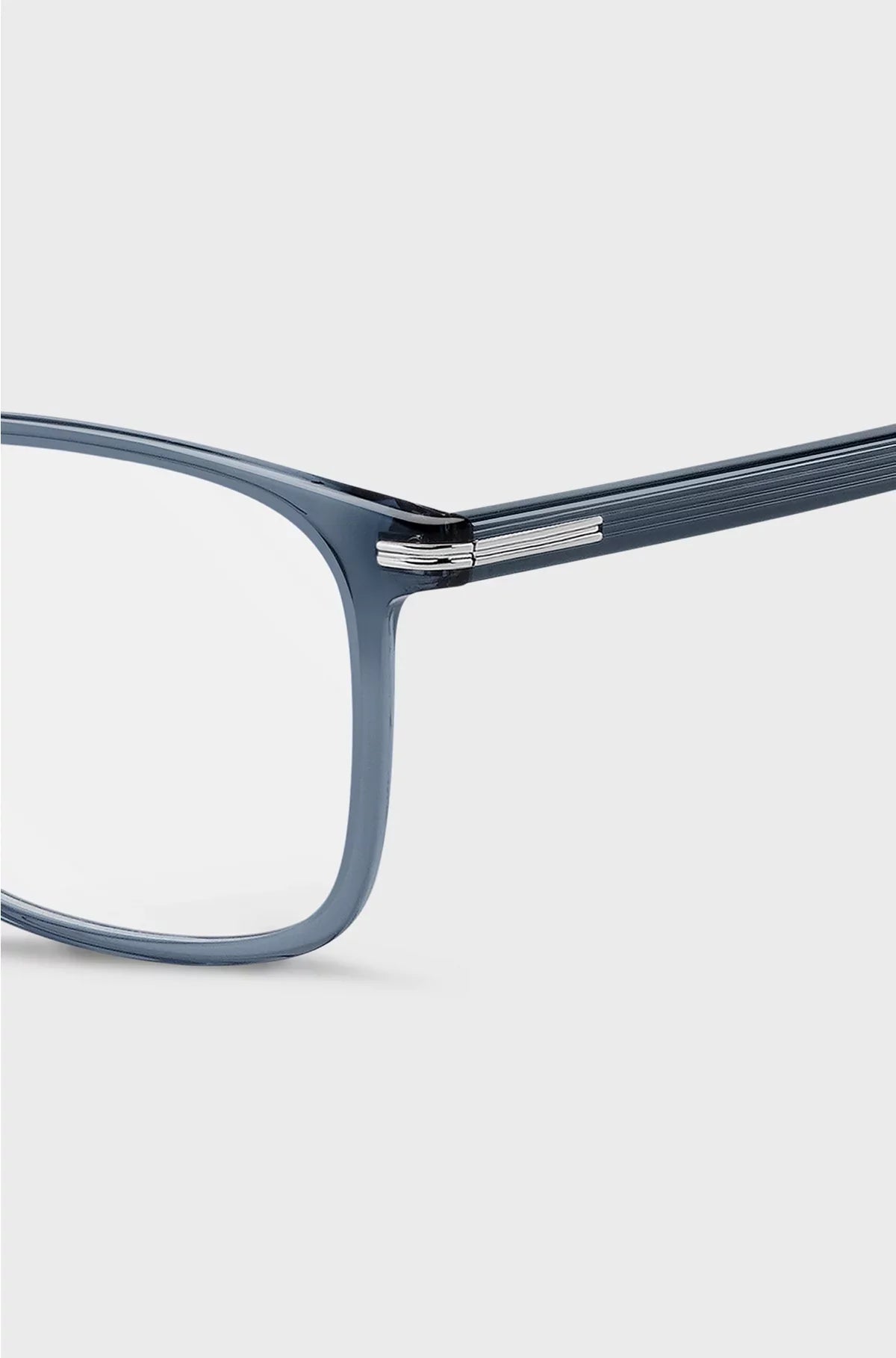 BLUE-ACETATE OPTICAL FRAMES WITH SILVER-TONE HINGES