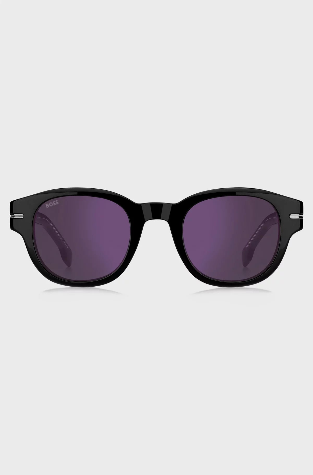 BLACK-ACETATE SUNGLASSES WITH VIOLET LENSES