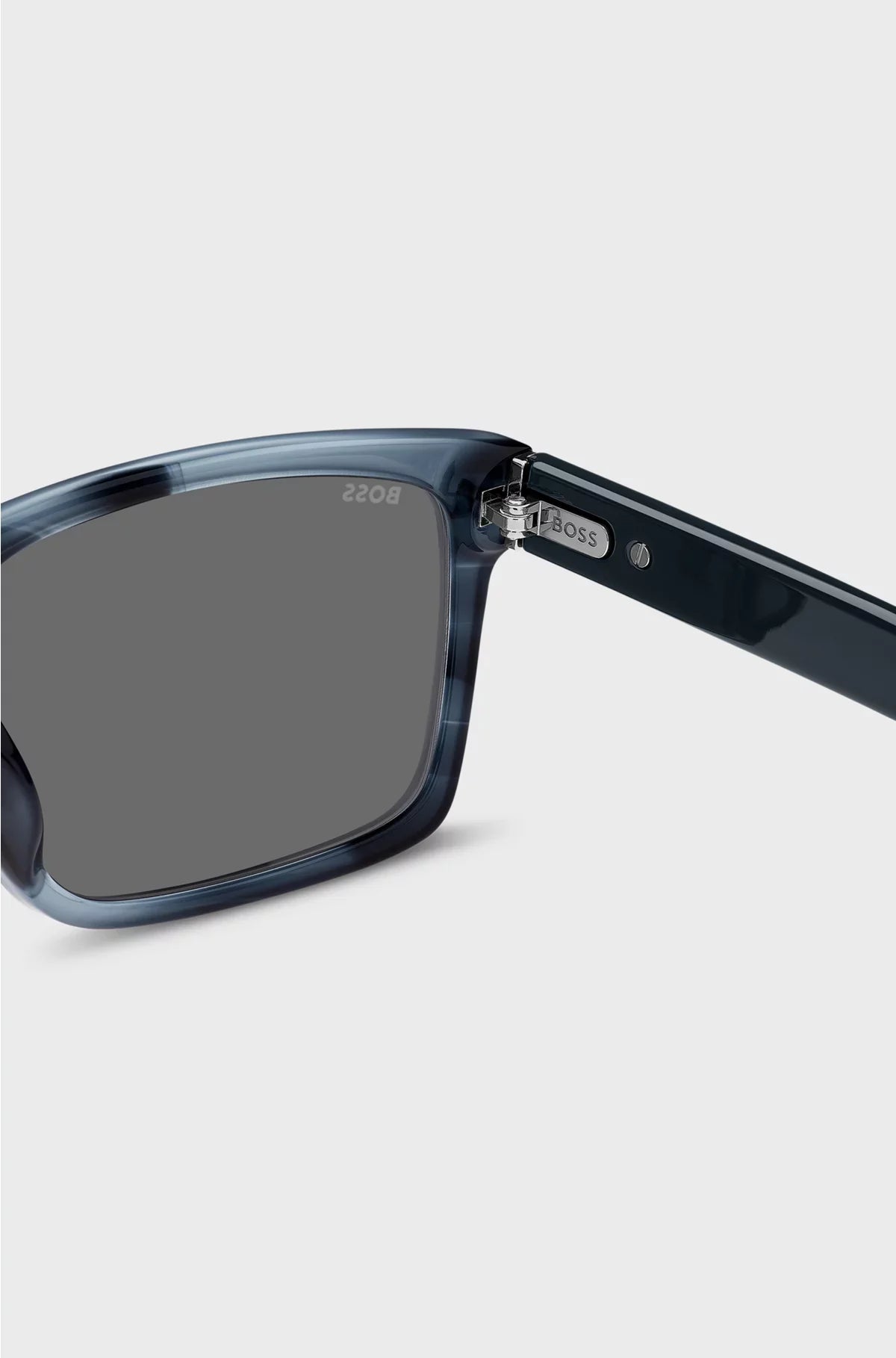 BLUE-ACETATE SUNGLASSES WITH PATTERNED FRAMES