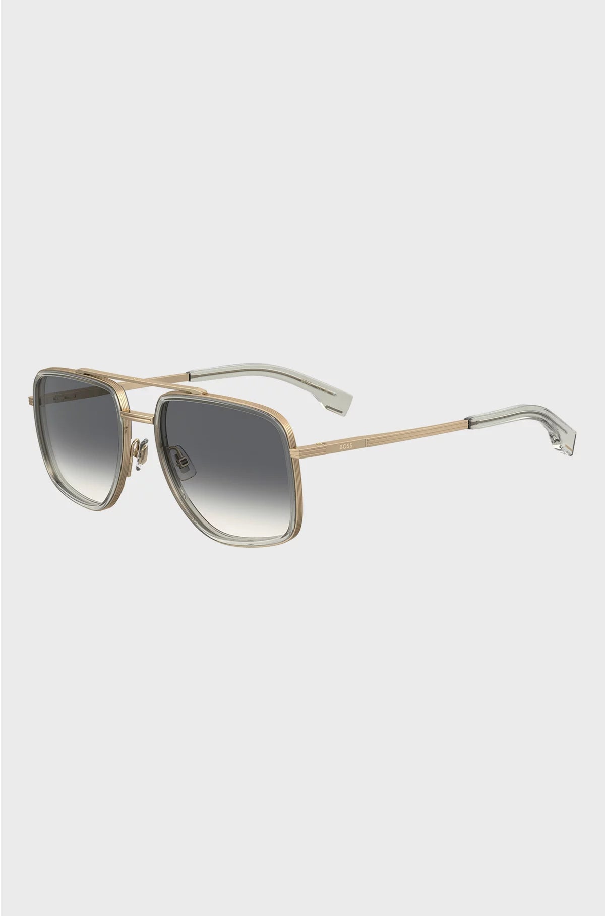 DOUBLE-BRIDGE SUNGLASSES WITH GOLD-TONE EFFECT