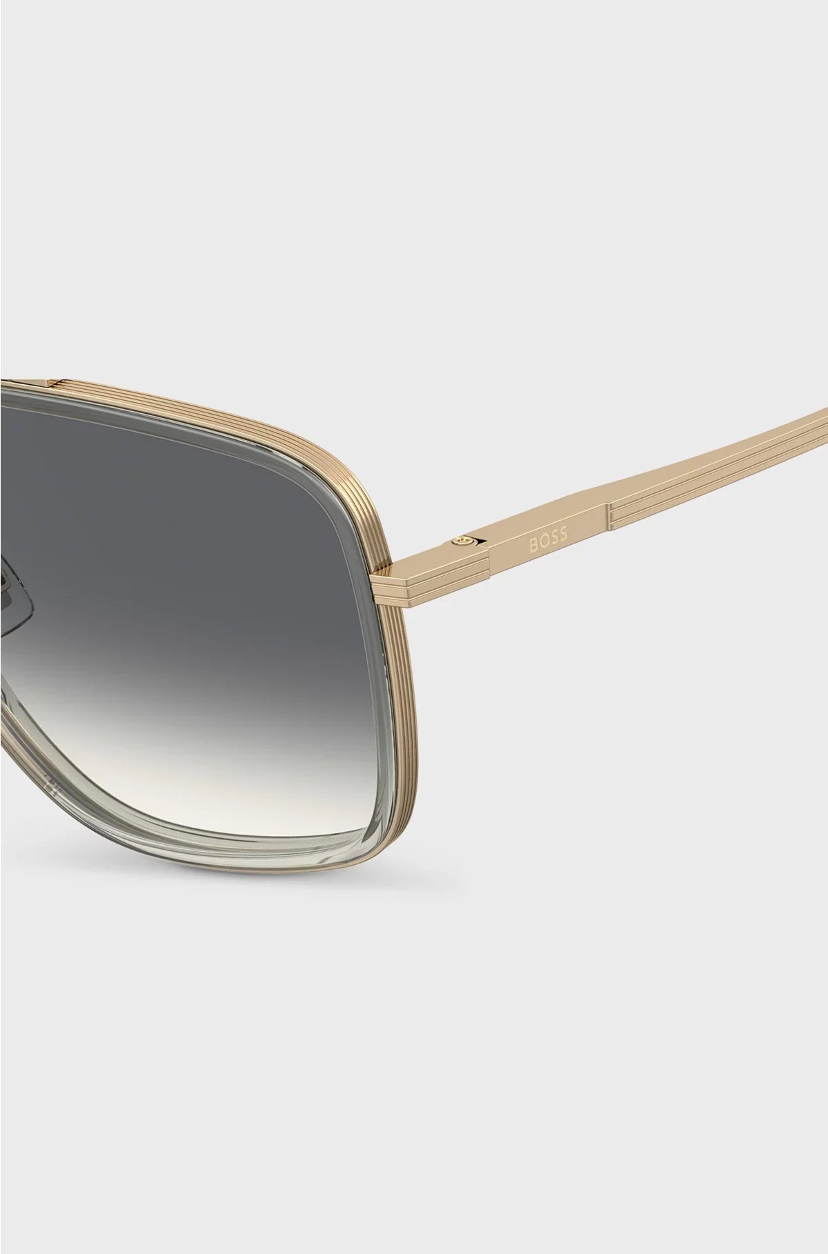 DOUBLE-BRIDGE SUNGLASSES WITH GOLD-TONE EFFECT