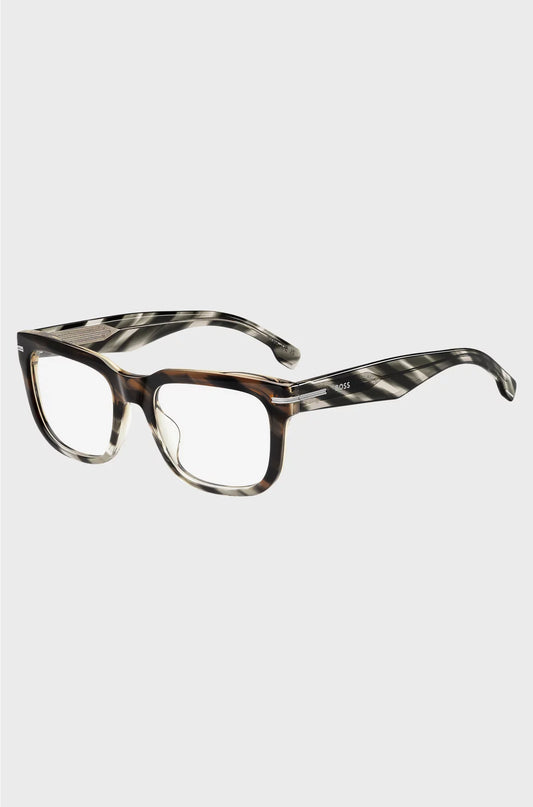 PATTERNED-ACETATE OPTICAL FRAMES WITH TEMPLE LOGO