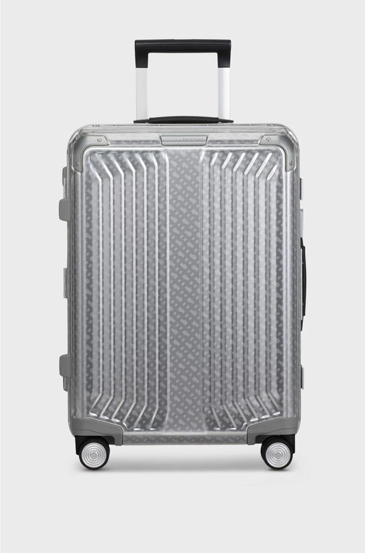 SILVER ALUMINIUM TRUNK SUITCASE 80CM