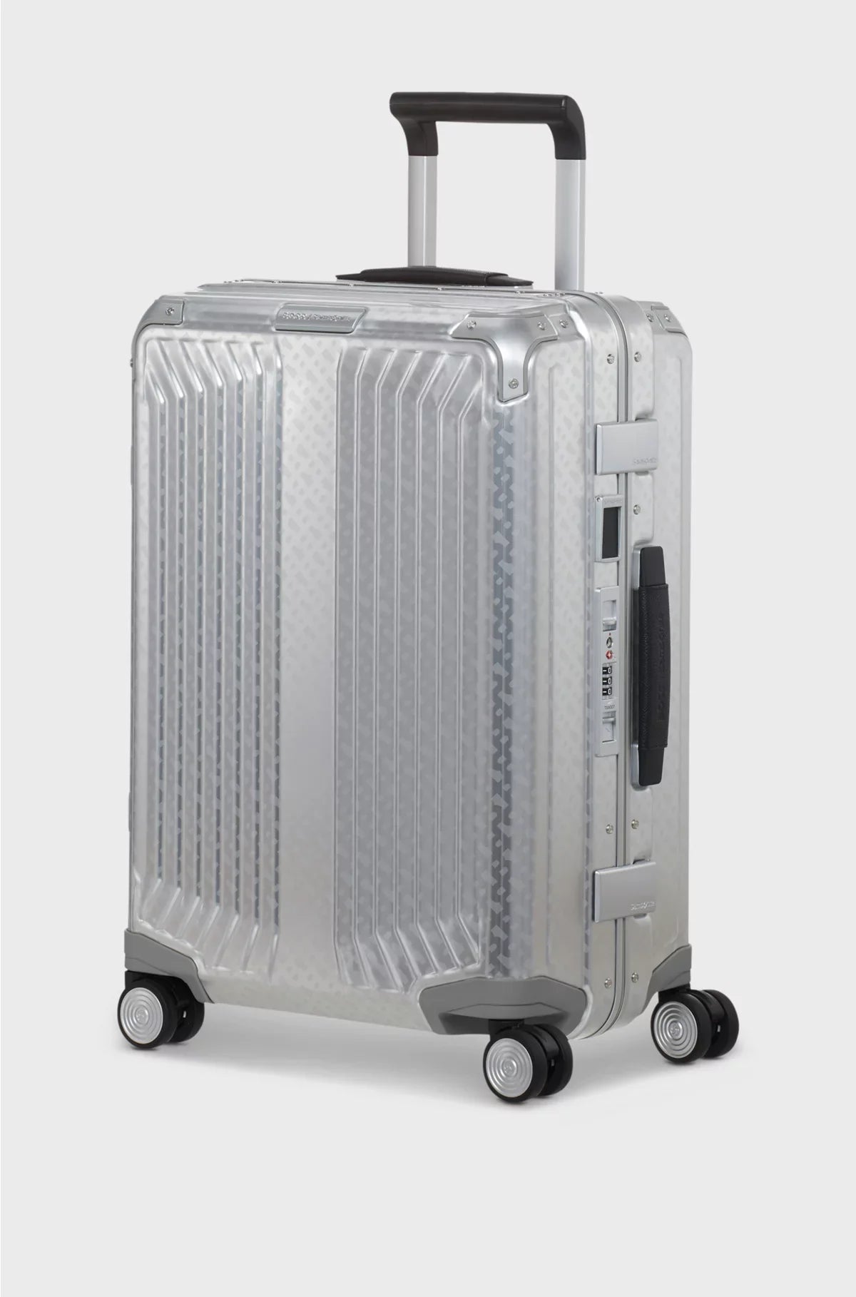 SILVER ALUMINIUM TRUNK SUITCASE 80CM
