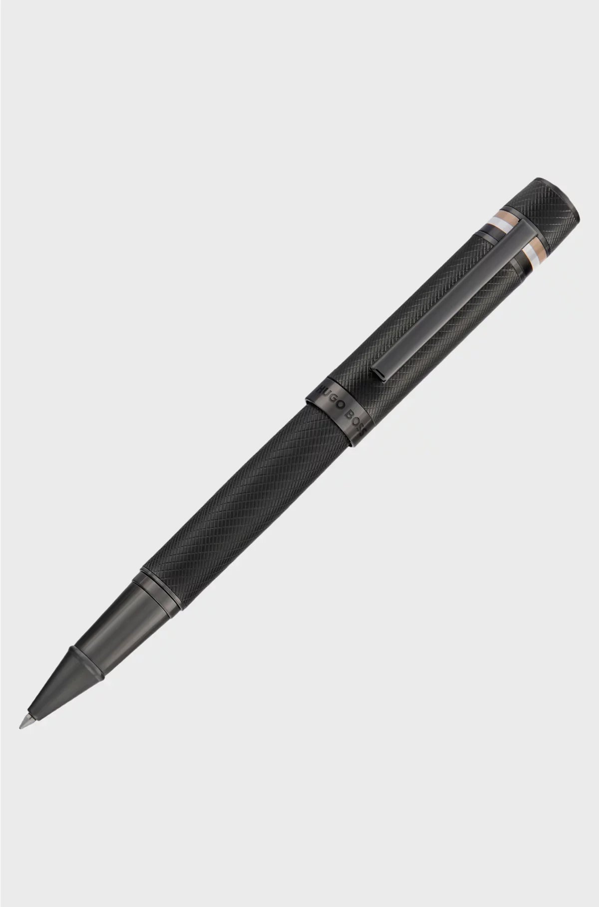 ROLLERBALL CON FUSTO TESTURIZZATO E ANELLO A RIGHE ICONICHE