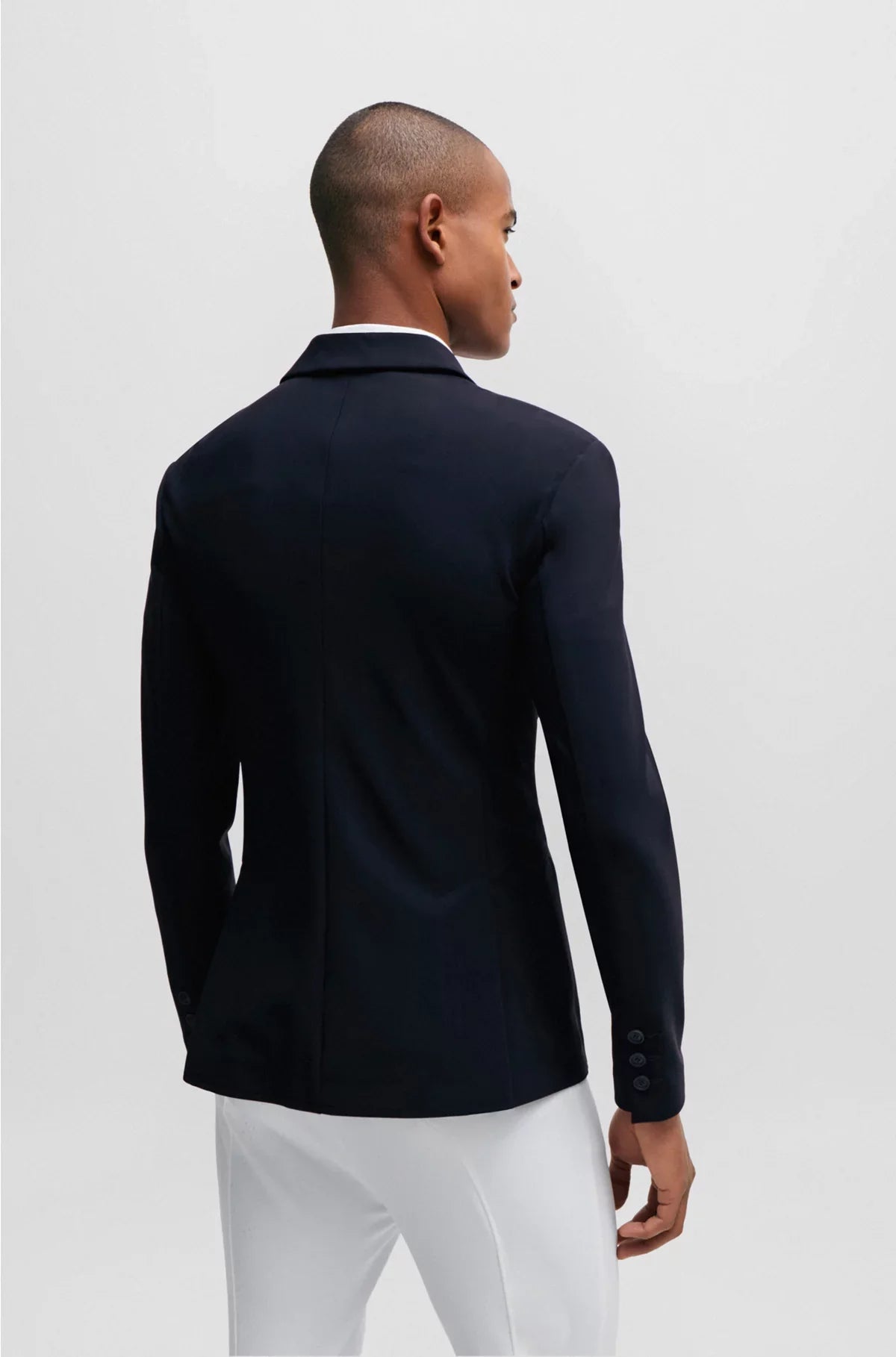 EQUESTRIAN SHOW JACKET WITH LOGO PATCH AND SIGNATURE STRIPE