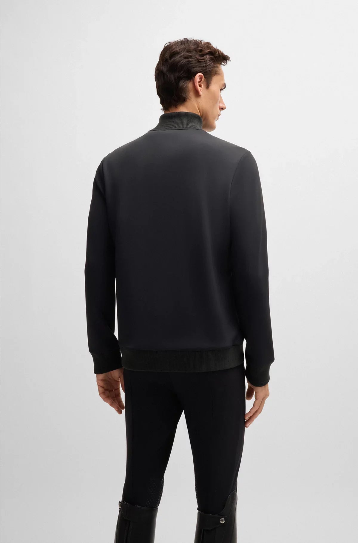 EQUESTRIAN CARDIGAN WITH ZIPPED CHEST POCKET