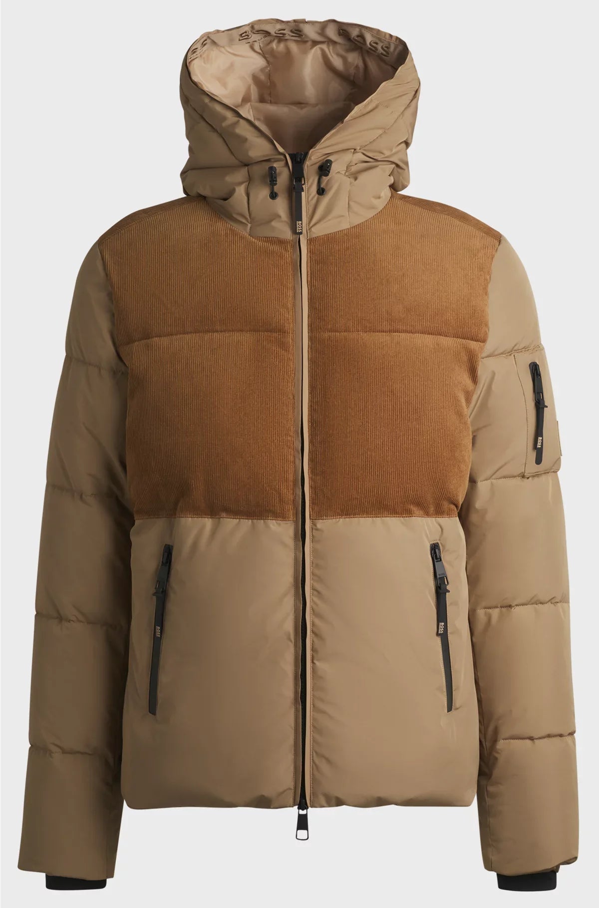 EQUESTRIAN WATERPROOF JACKET WITH CORDUROY DETAILS