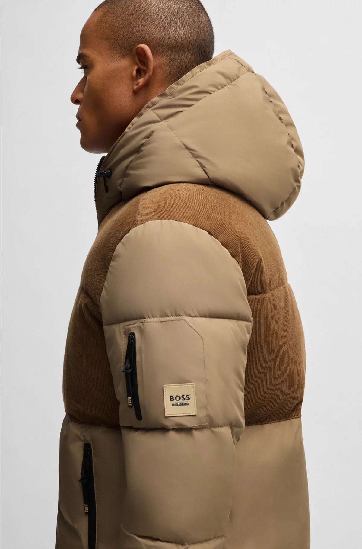 EQUESTRIAN WATERPROOF JACKET WITH CORDUROY DETAILS