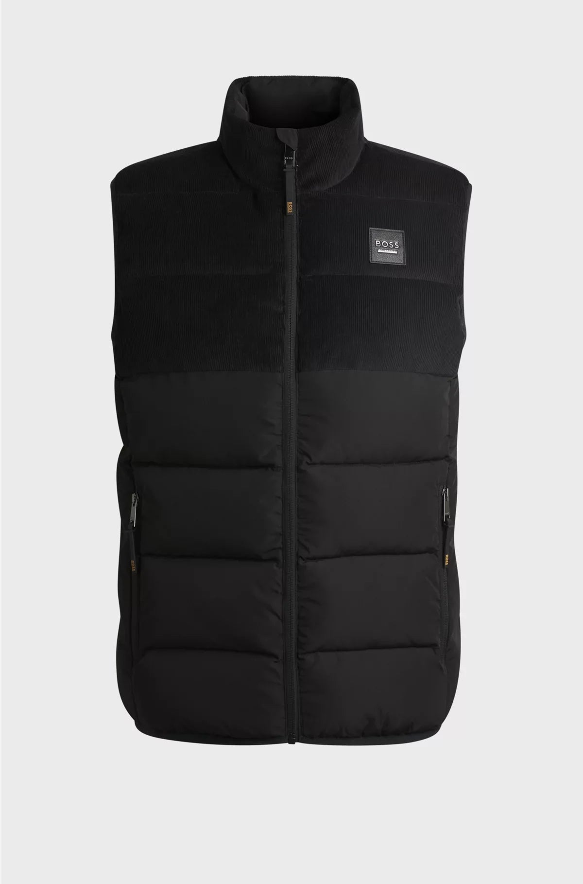 Gilet imbottito impermeabile equestre con pannello in velluto a coste