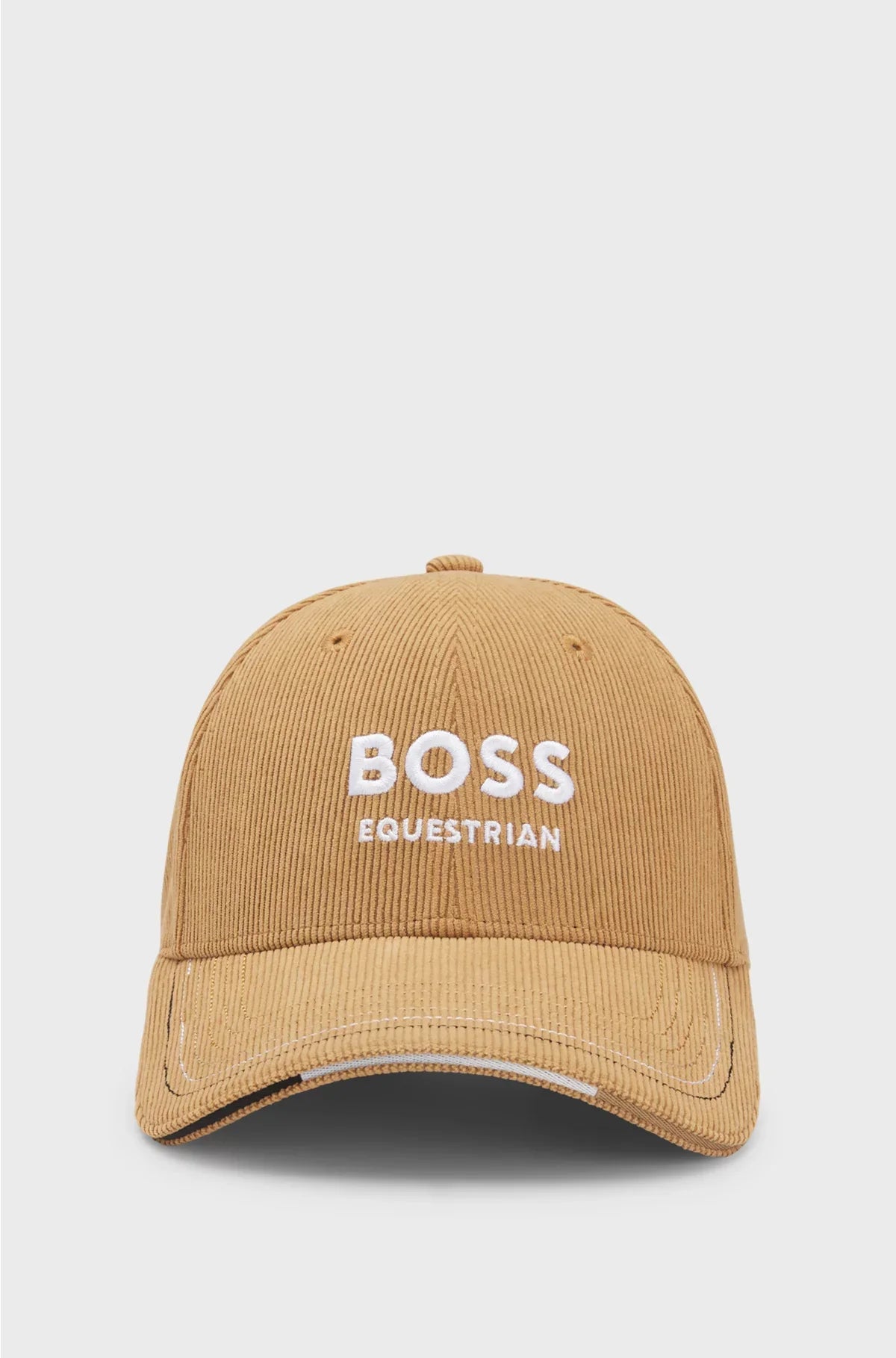 EQUESTRIAN LOGO-EMBROIDERED CAP IN COTTON CORDUROY