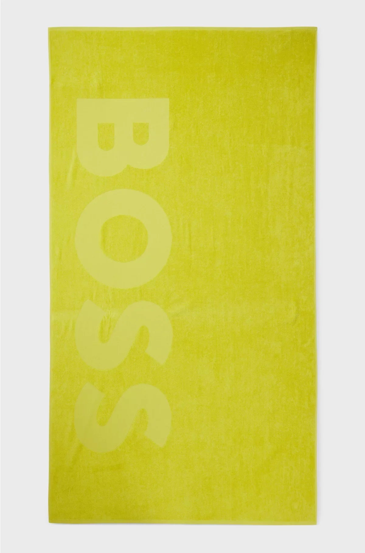 COTTON-VELVET BEACH TOWEL WITH SCULPTED LOGO