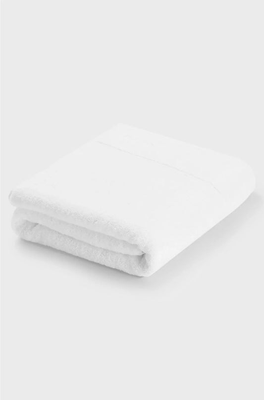 TELO DA BAGNO RICAMATO CON LOGO IN COTONE EGEO