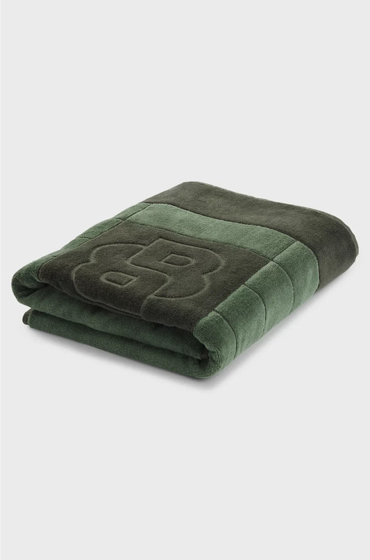 TELO BAGNO IN COTONE CON DOPPIA MONOGRAMMA A B