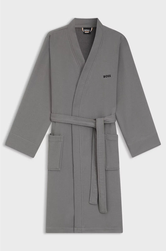 COTTON-TERRY DRESSING GOWN WITH QUICK-DRY INNER