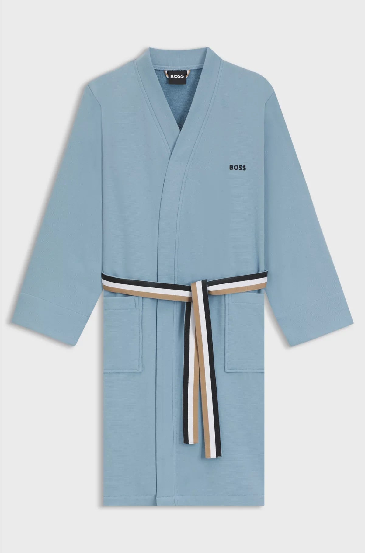 COTTON-TERRY DRESSING GOWN WITH QUICK-DRY INNER