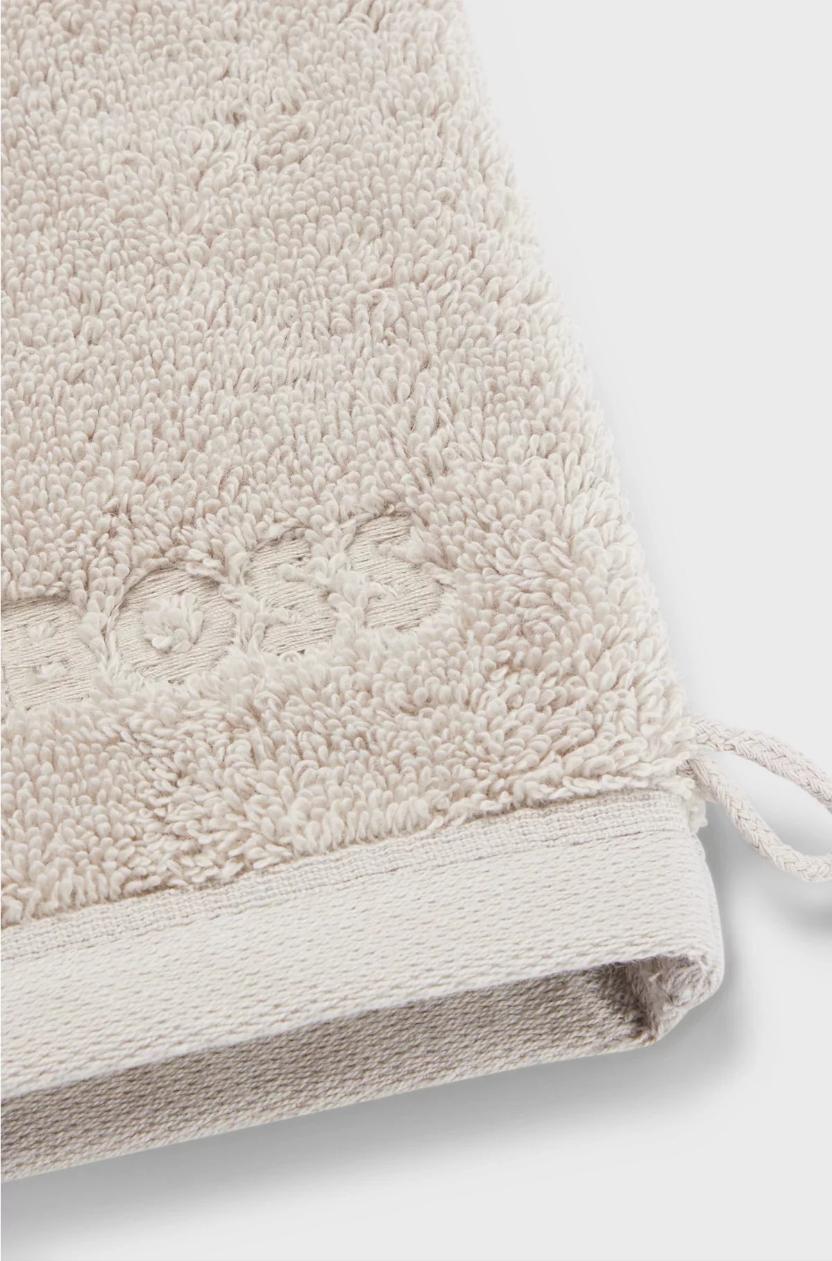 LOGO-EMBROIDERED WASH MITT IN AEGEAN COTTON
