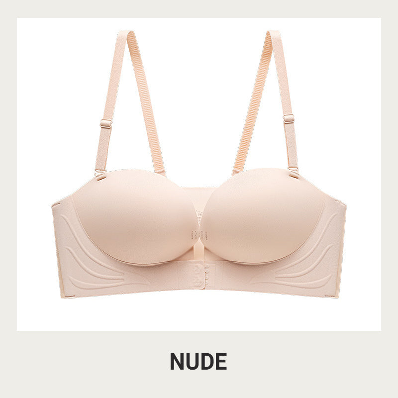 🔥HOT SALE🔥🌟Invisible Strap Front Buckle Push Up Bra🥰