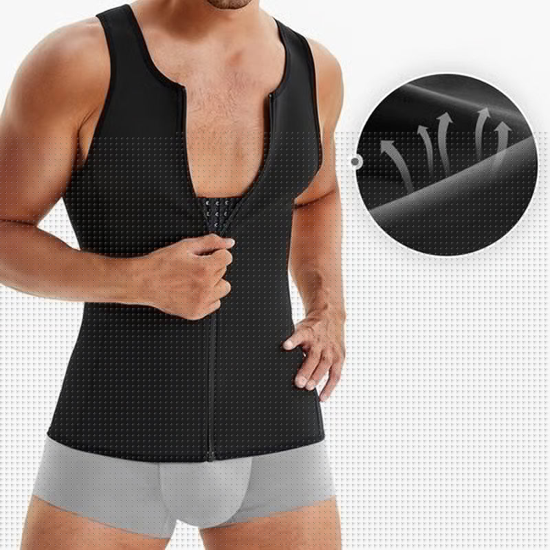Men's Zipper Waist Trainer Trimmer Vest