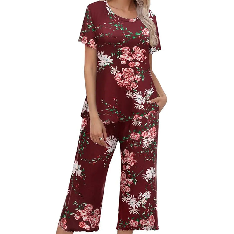 🎁Super Saldi Sconto del 50%⏳Pigiama da donna con stampa, top e pantaloni