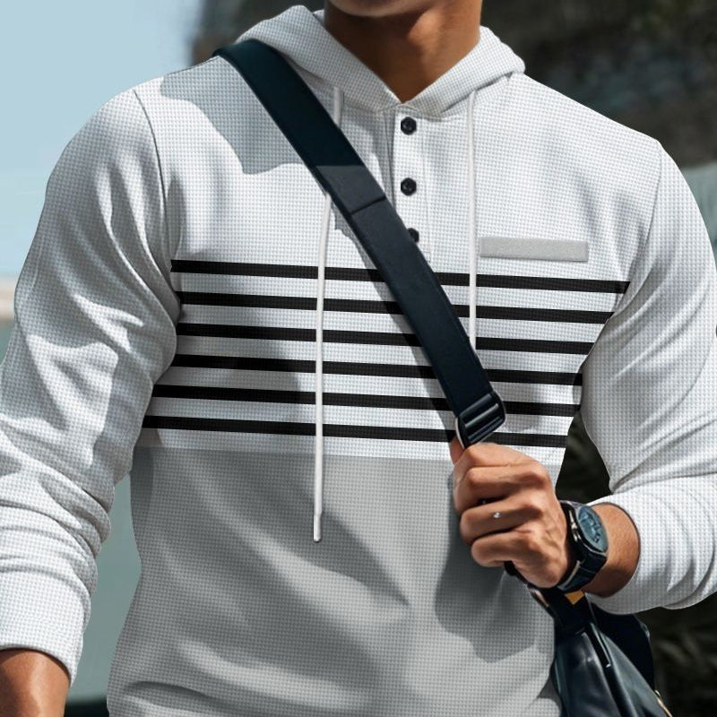 Men's Color-Block Hooded Tracksuit Set