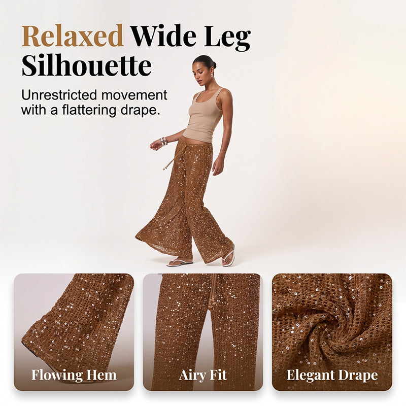 Glamorous Sequin Low Waist Pants