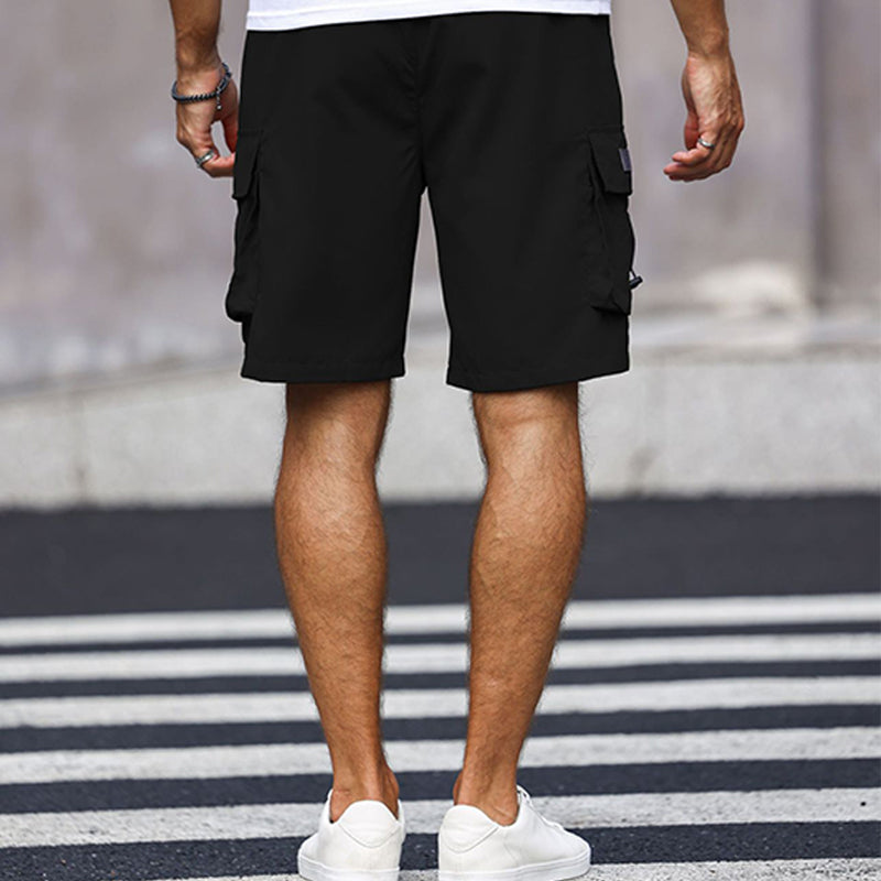 Men's Casual Cargo Shorts with Drawstring Waist
