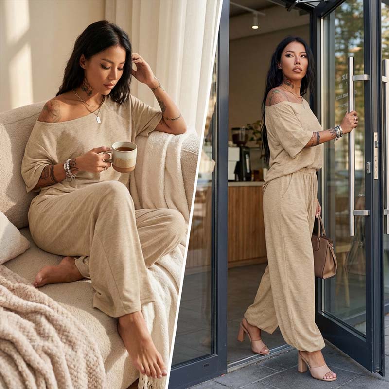 🎁2026 New Arrivals 50% OFF💥Women's Off-Shoulder Top & Pants 2-Piece Set