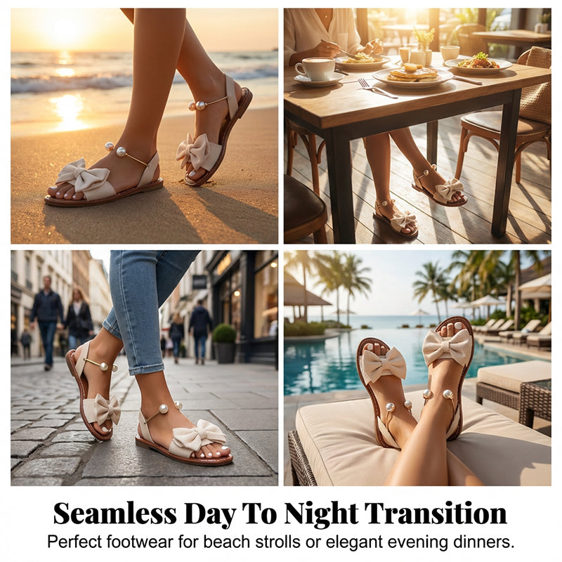 🌺 50% DISCOUNT💐Stylish Pearl Ankle Strap Sandals