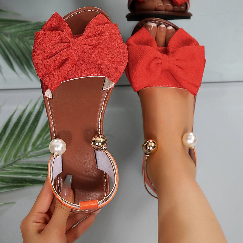 🌺 50% DISCOUNT💐Stylish Pearl Ankle Strap Sandals