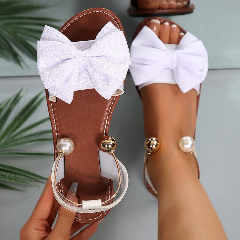 🌺 50% DISCOUNT💐Stylish Pearl Ankle Strap Sandals