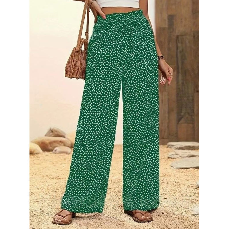 🔥2026 New Arrival ＆ Hot Sale🔥Women's Smocked High Waist Wide Leg Pants